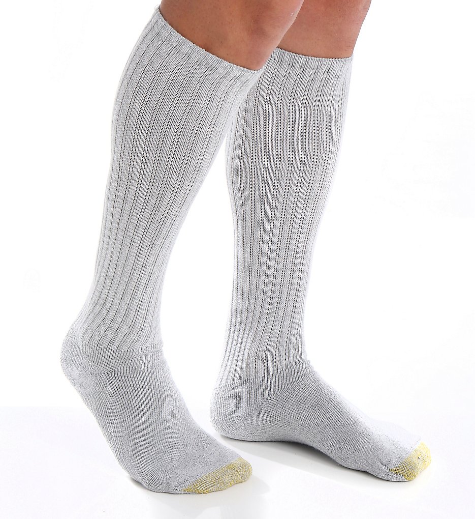 Gold Toe 2187H Ultra Tec Over The Calf Athletic Socks - 3 Pack (Grey)