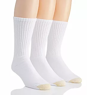 Ultra Tec Crew Socks - 3 Pack White O/S