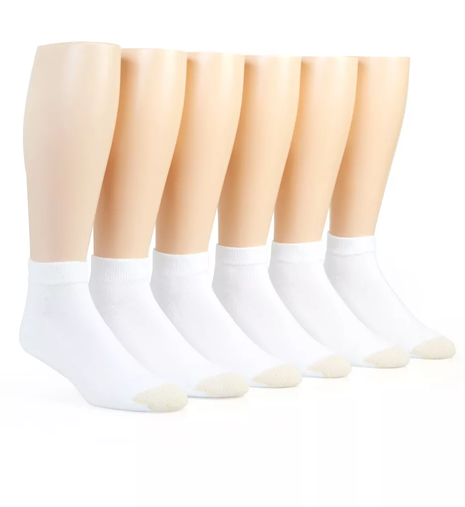 Cushioned Sport Low Cut Socks - 6 Pack WHT O/S