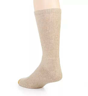 Moisture Control Uptown Crew Socks - 3 Pack Stone/Khaki/Brown O/S
