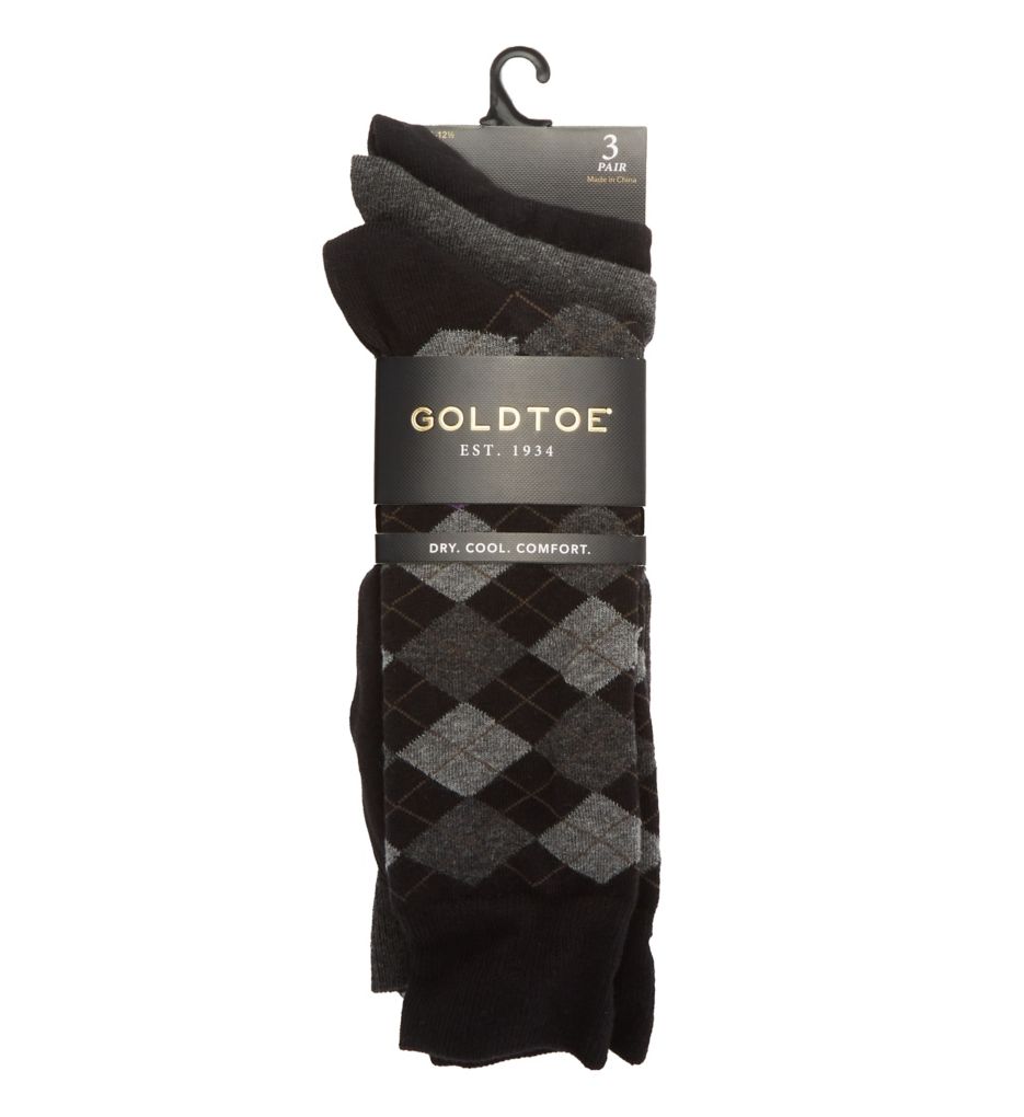 Gold Toe Classic Argyle Crew Socks - 3 Pack 2937S - Image 1