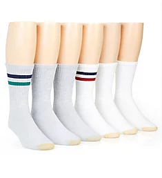 Sport Stripe Short Crew Socks - 6 Pack