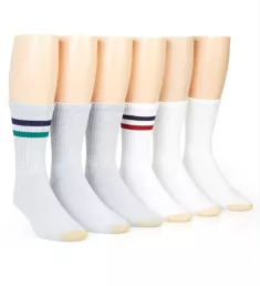 Sport Stripe Short Crew Socks - 6 Pack