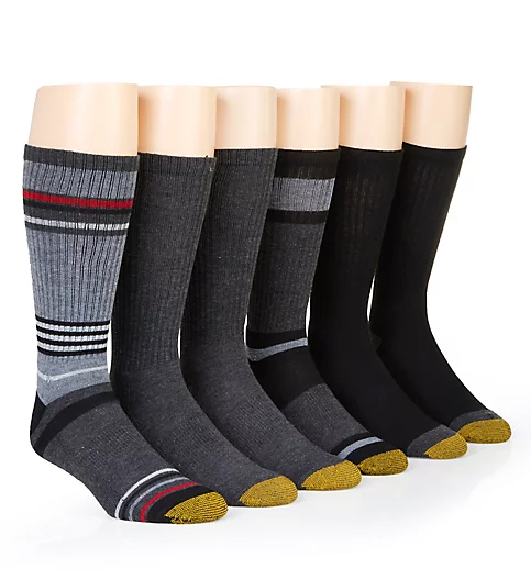 Gold Toe Fashion Sport Crew Socks - 6 Pack 3185S