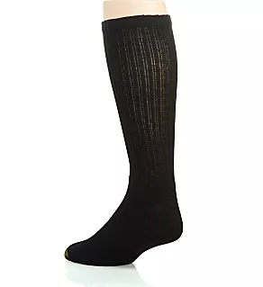Moisture Control Harrington Crew Sock - 6 Pack Black O/S