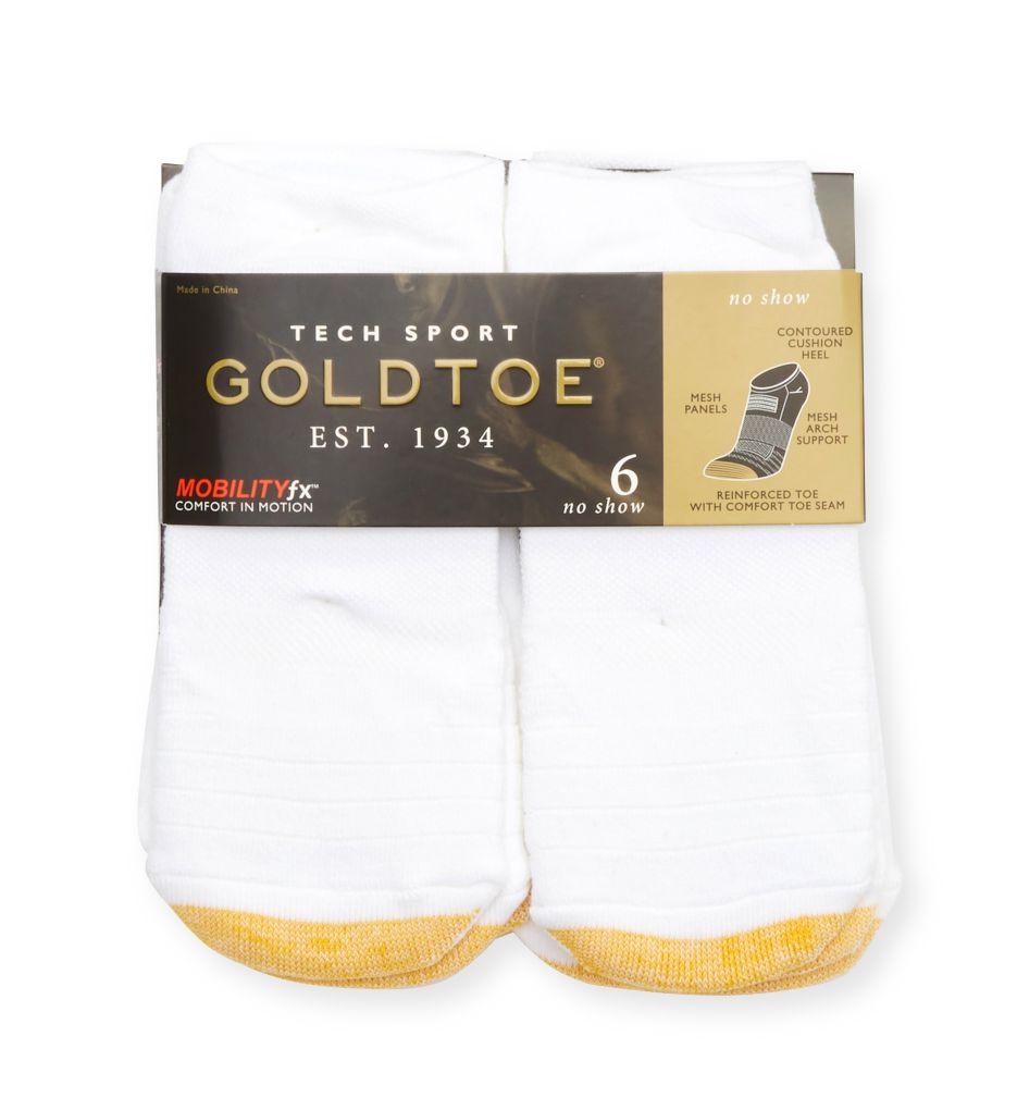 Cushioned Tech No Show Socks - 6 Pack-fs