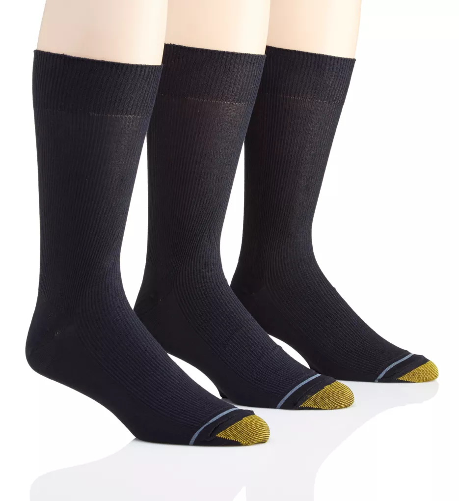 Metropolitan Cotton Crew Dress Socks - 3 Pack navy O/S