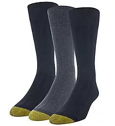 Premium Comfort Nantucket Crew Socks - 3 Pack BCBLK O/S