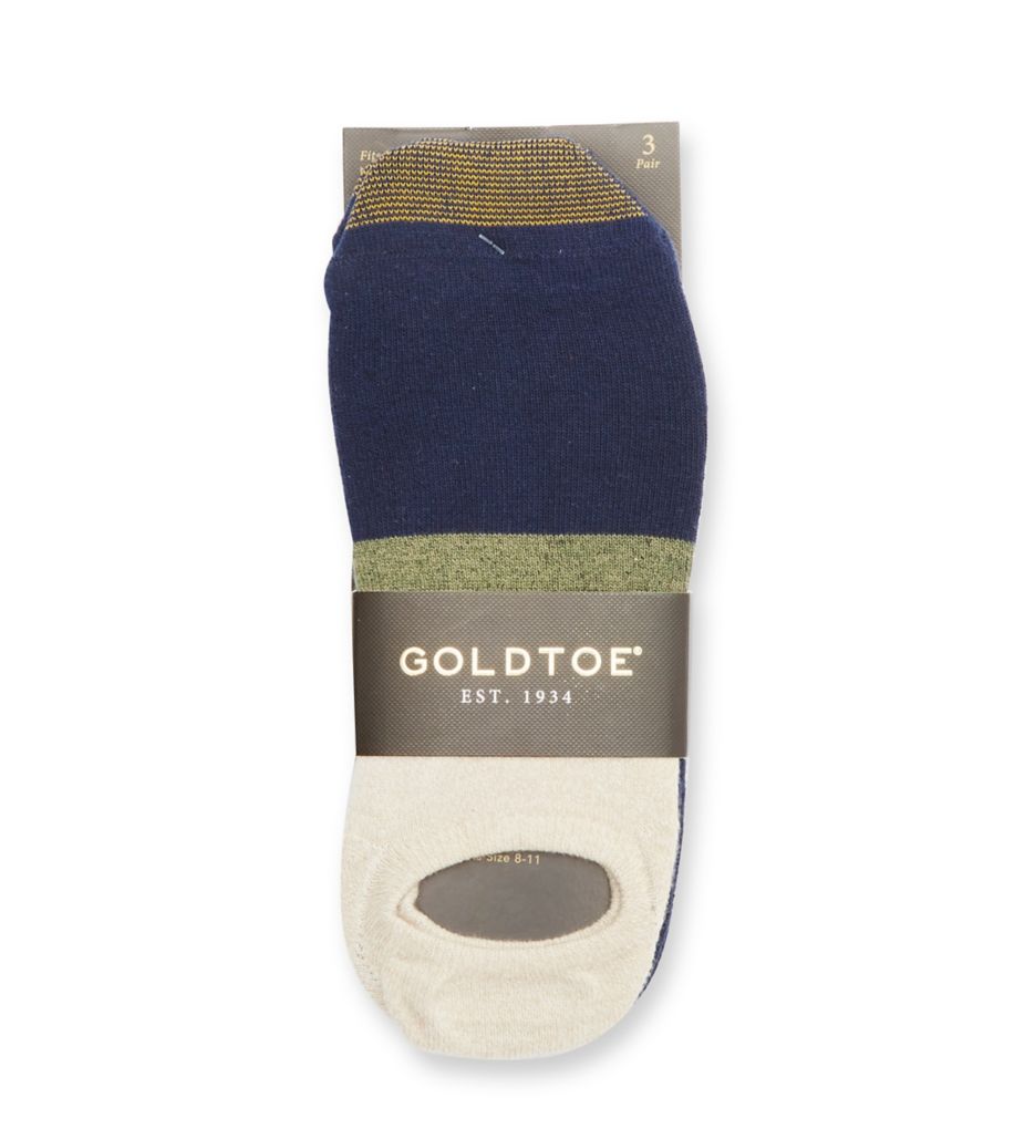 Oxford Color Block Invisible Socks - 3 Pack-fs