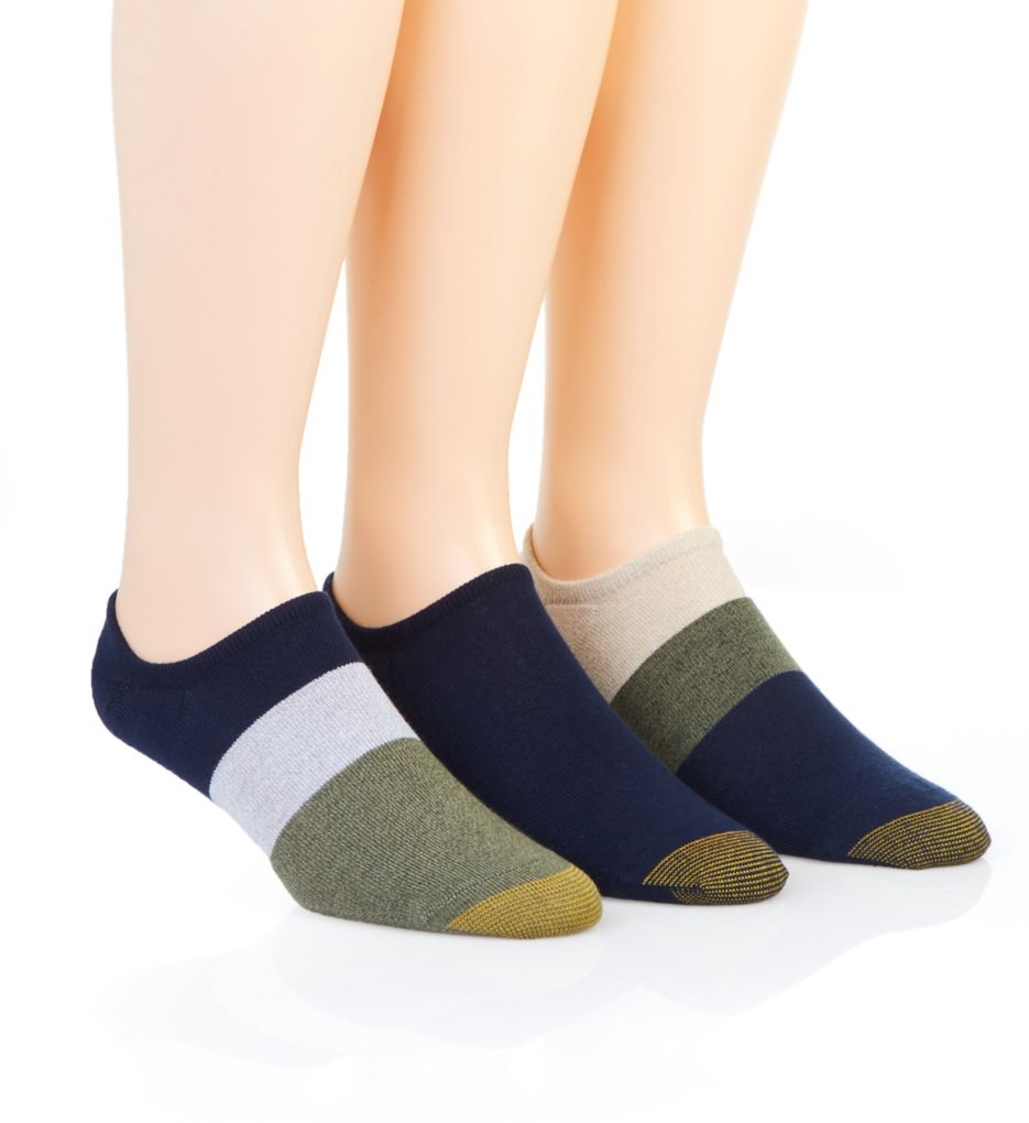 Oxford Color Block Invisible Socks - 3 Pack-gs