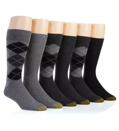 Campbell Argyle Crew Socks - 6 Pack