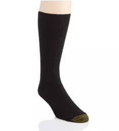 Fluffies 2x1 Rib Crew Sock Black O/S