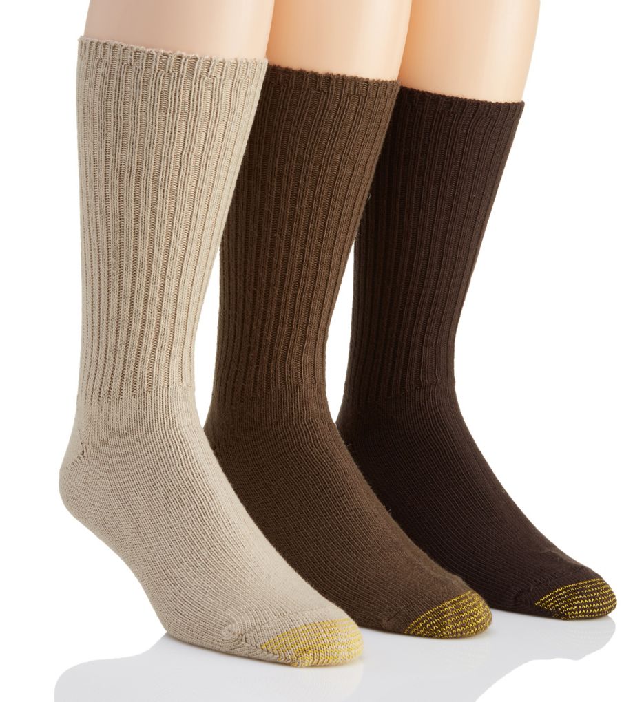 Gold Toe 633S Heritage Cotton Fluffies Crew Socks - 3 Pack | eBay
