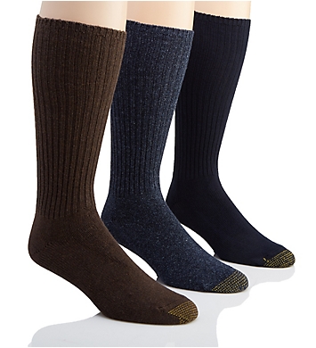 Gold Toe Heritage Cotton Fluffies Crew Socks - 3 Pack