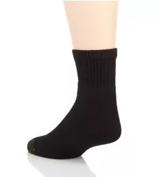 Cushioned Cotton Quarter Socks - 8 Pack BLK XL