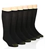 Athletic Crew Socks - 6 Pack Black XL 