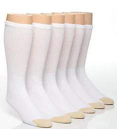Athletic Crew Socks - 6 Pack WHT O/S