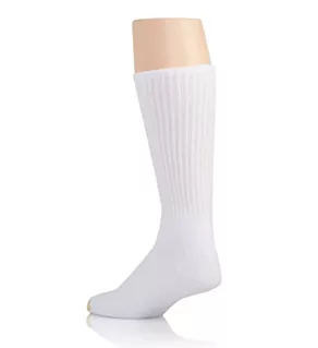 Cushioned Cotton Crew Socks - 8 Pack White O/S