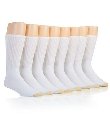 Gold Toe Cushioned Cotton Crew Socks - 8 Pack