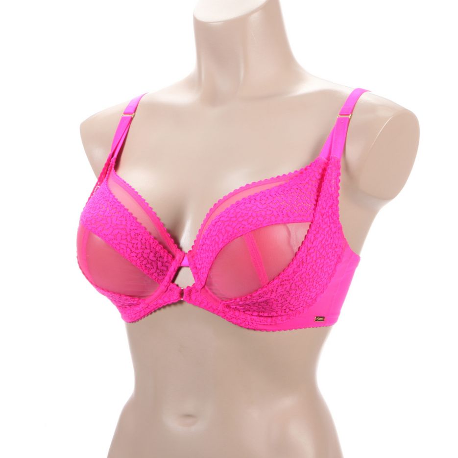 Envy Non Padded Plunge Bra Neon Pink Glo, New In