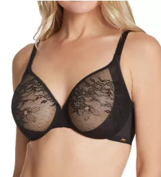 Glossies Lace Sheer Bra Black 30B