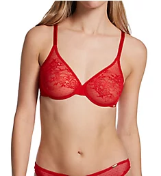 Glossies Lace Sheer Bra Chili Red 30D