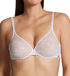 Glossies Lace Sheer Bra White 28DD