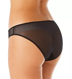 Glossies Lace Sheer Brief Panty Black XS