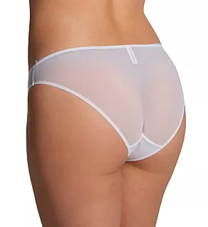 Glossies Lace Sheer Brief Panty White XS