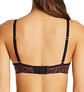 Glossies Leopard Sheer Bra Black/Red 36E