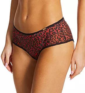 Glossies Leopard Short Panty Black/Red L