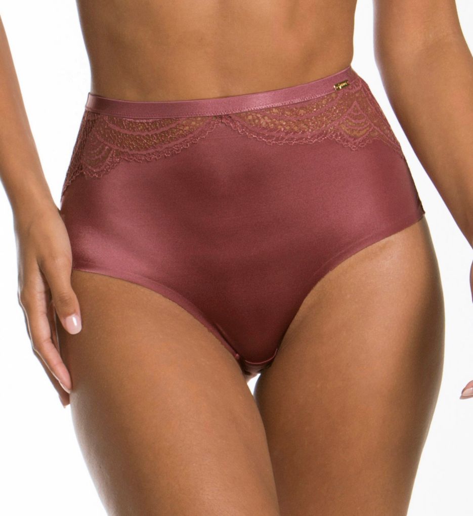 Gossard : Gossard 16804 Shimmer Lace Deep Brief Panty (Vintage Rose XS)