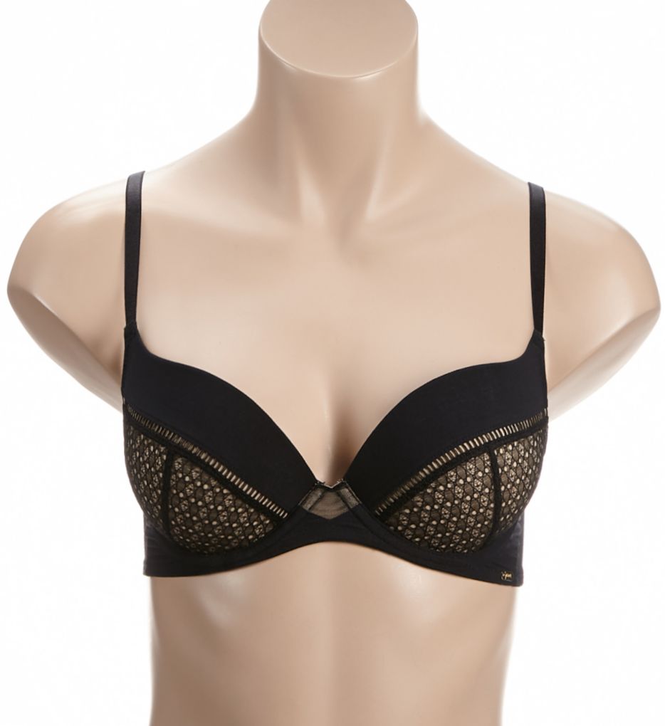 Graphic Luxe Padded Plunge Bra-fs