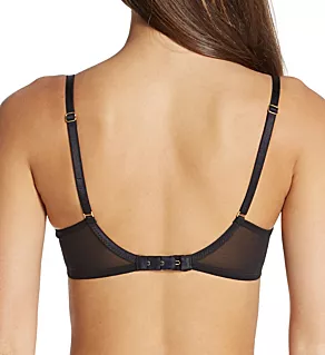 Sheer Stripe Non Padded Underwire Plunge Bra