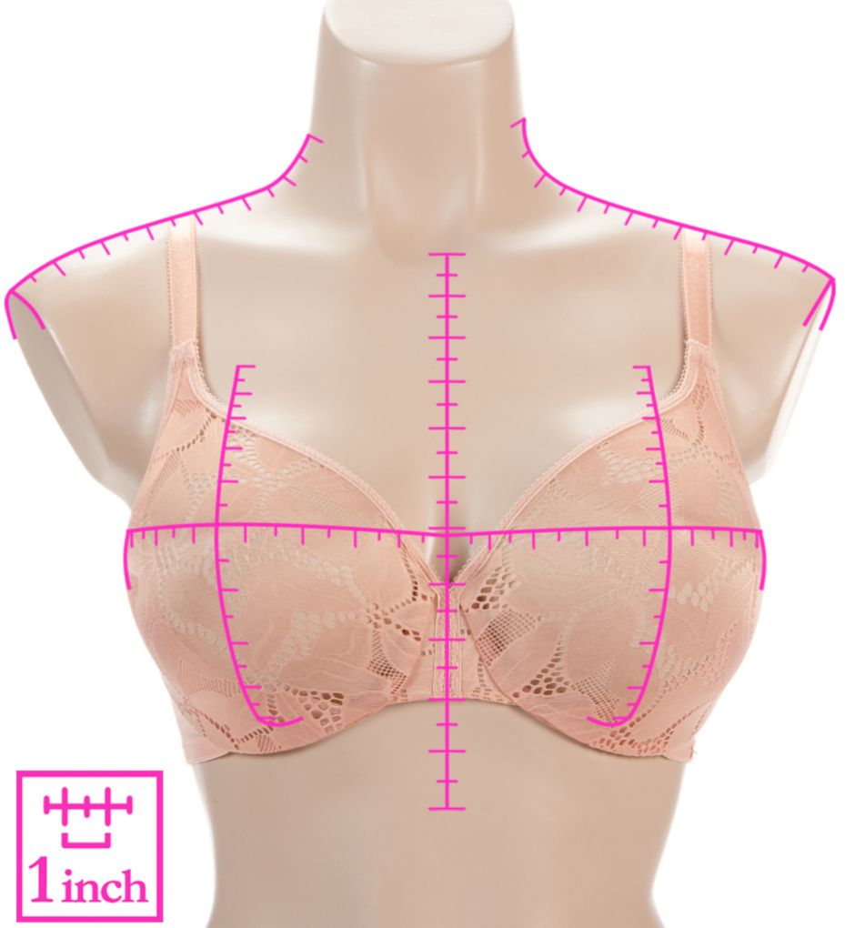 Gossard Glossies Lotus Sheer Bra Cafe Creme 36C  - Image 3