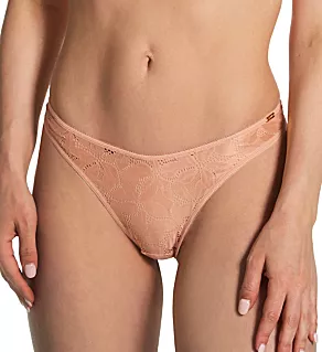 Glossies Lotus Thong Panty Cafe Creme XL