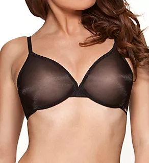 Glossies Sheer Bra Black 30B