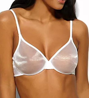 Glossies Sheer Bra White 32C