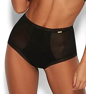 Glossies High Waist Deep Brief Panty Black XS