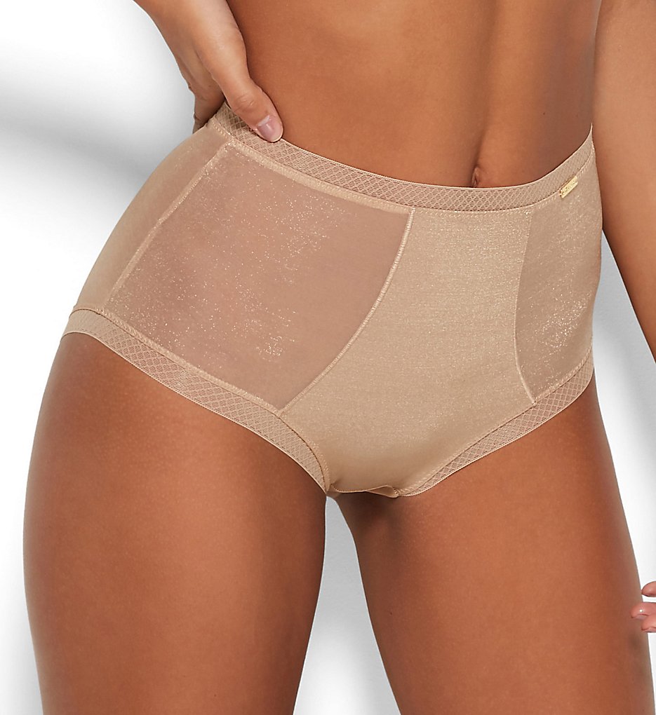 Gossard - Gossard 6272 Glossies High Waist Deep Brief Panty (Nude XS)