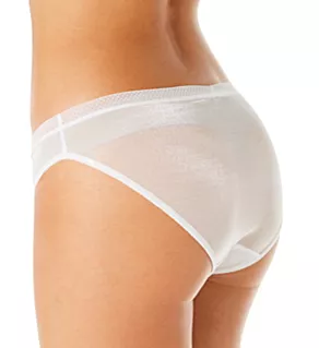 Glossies Sheer Brief Panty White L