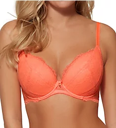 Superboost Lace Padded Plunge Bra Neon Coral 28G