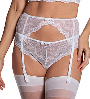 Superboost Lace Suspender Garter Belt White L
