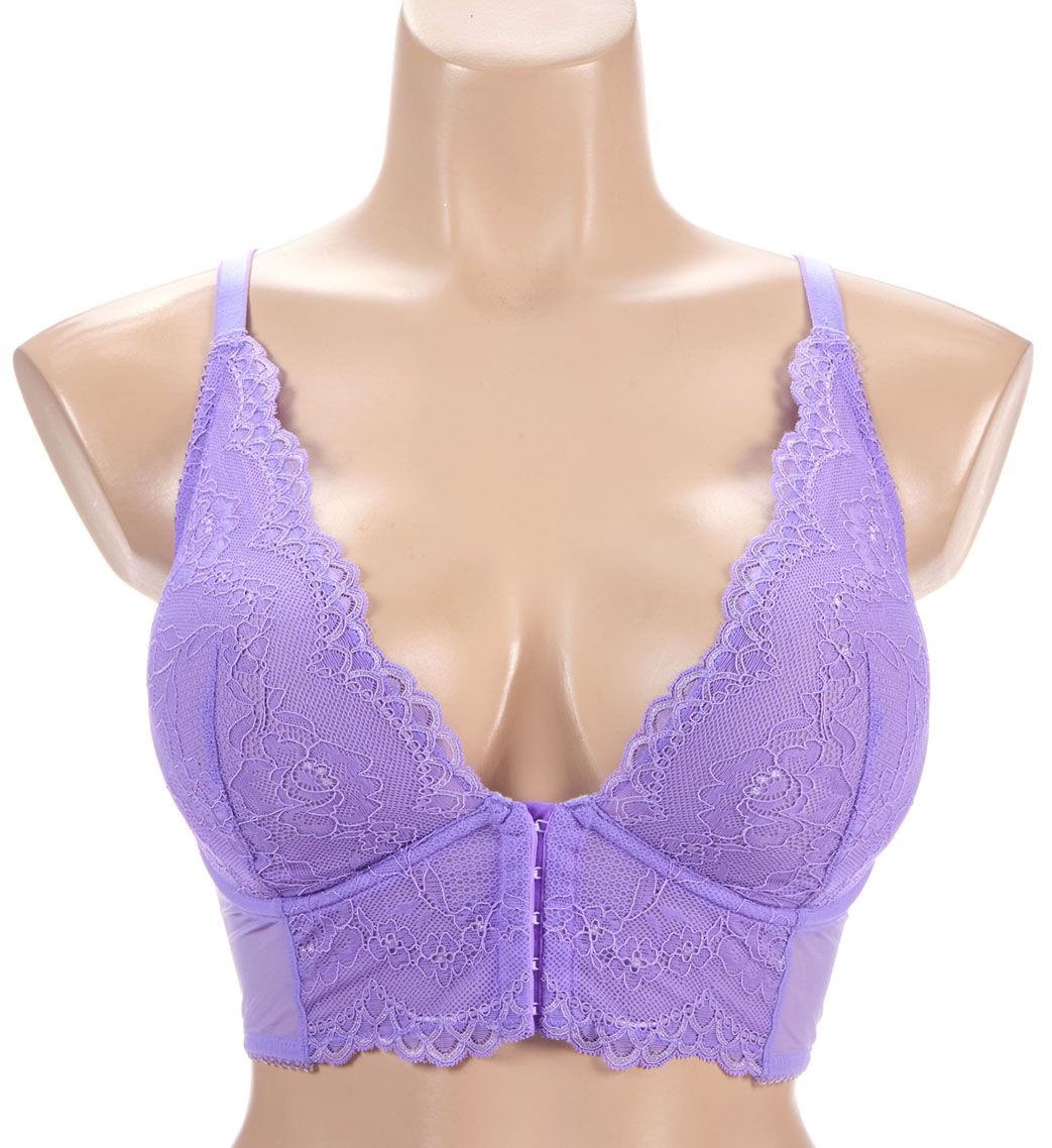 Gossard Superboost Lace Deep V Underwire Bralette Purple Hebe 38G  - Image 1