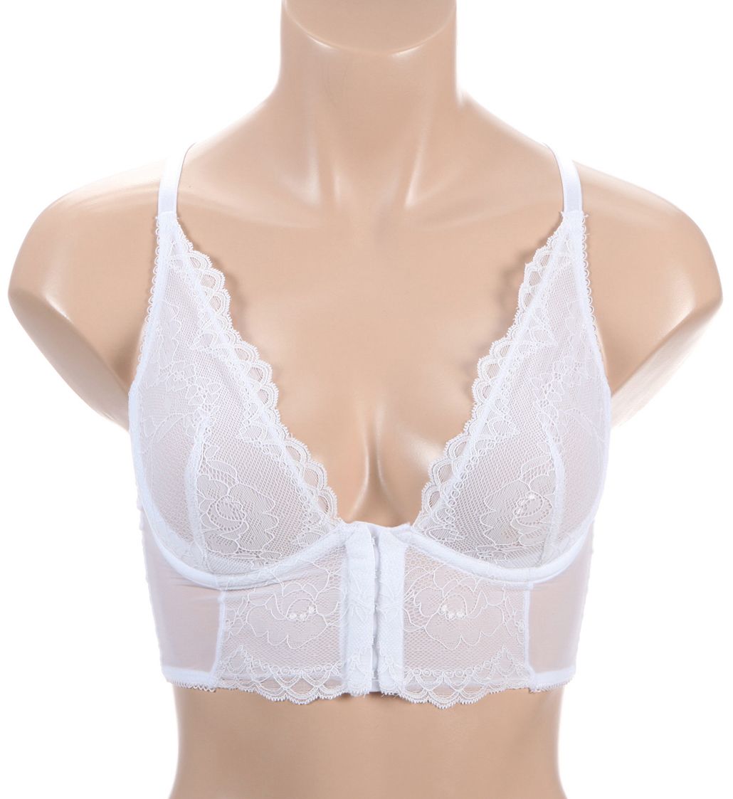 Gossard Superboost Lace Deep V Underwire Bralette White 36B  - Image 1
