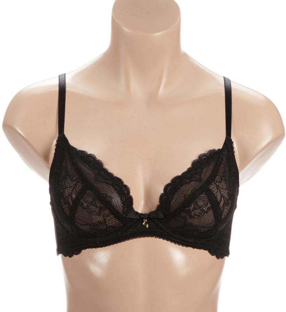 Gossard Superboost Wired Lace Bra Size 32G or 36A Black 7711
