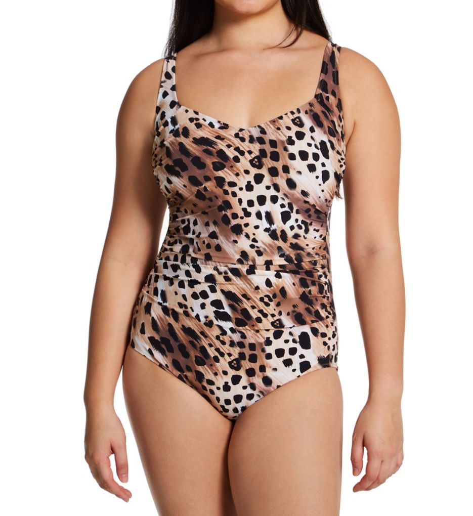 Animalia East Square Neck One Piece Swimsuit-fs