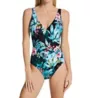 Gottex Dusk Bloom V-Neck Surplice One Piece Swimsuit DB178U