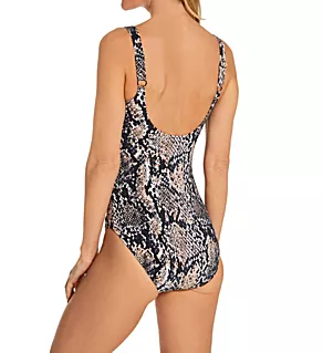 Kalahari V Neck One Piece Swimsuit Multi/Brown 6