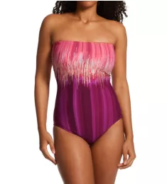 Moroccan Sky Bandeau One Piece Swimsuit